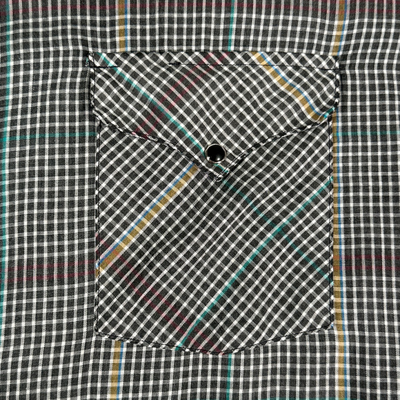 Vintage Panhandle Slim Western Shirt Adult EXTRA LARGE Brown 80s Pearl Snap - Picture 6 of 11
